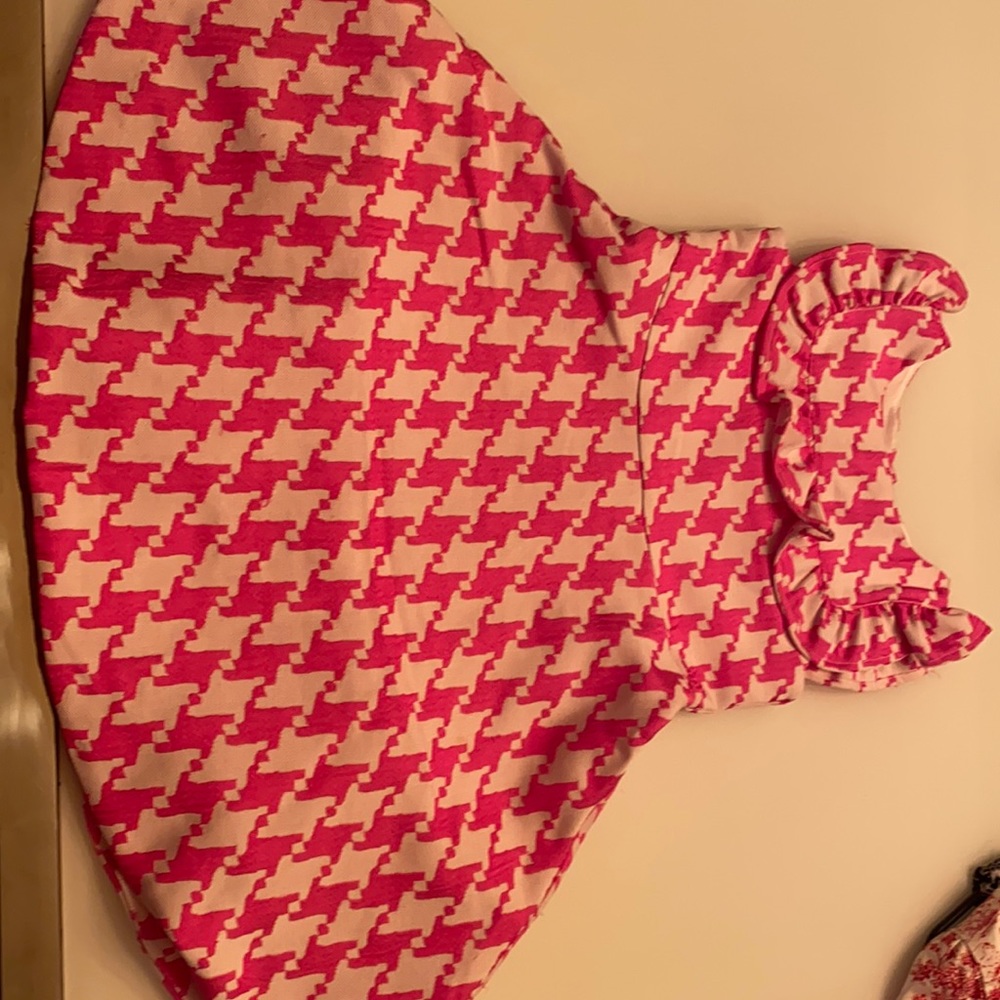 Pink and whit dress